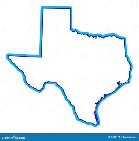 Texas State Map With Neighboring States Vector Illustration ...