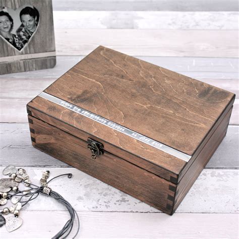 Personalised Large Wooden Jewellery Box By Warner's End