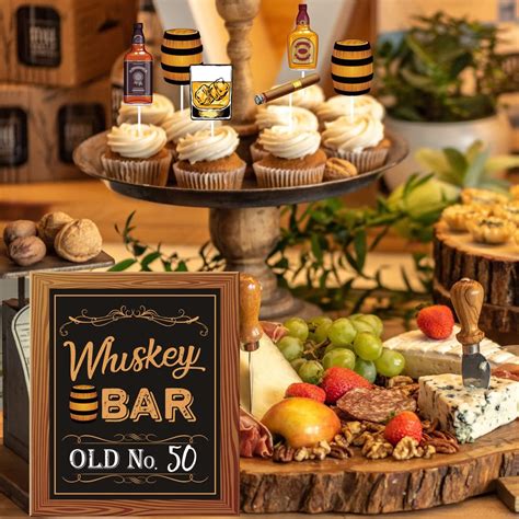 Whiskey Bar Decoration Kit: Aged to Perfection Party Supplies and Cake Toppers in Nepal at NPR ...