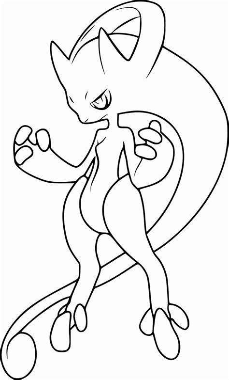 Shadow Mewtwo Coloring Pages Coloring Pages