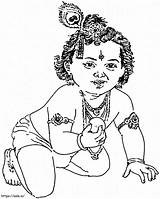 Krishna Hindu God coloring Page sketch template
