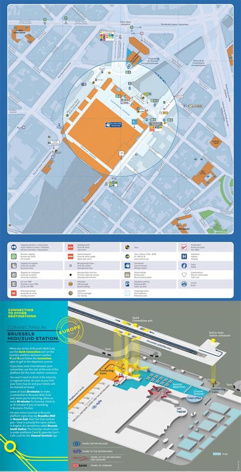 Brussels Midi train station map