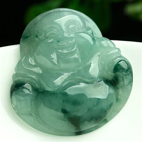 Genuine goods a wave flower jade Buddha Maitreya Burma jade jade Buddha ...