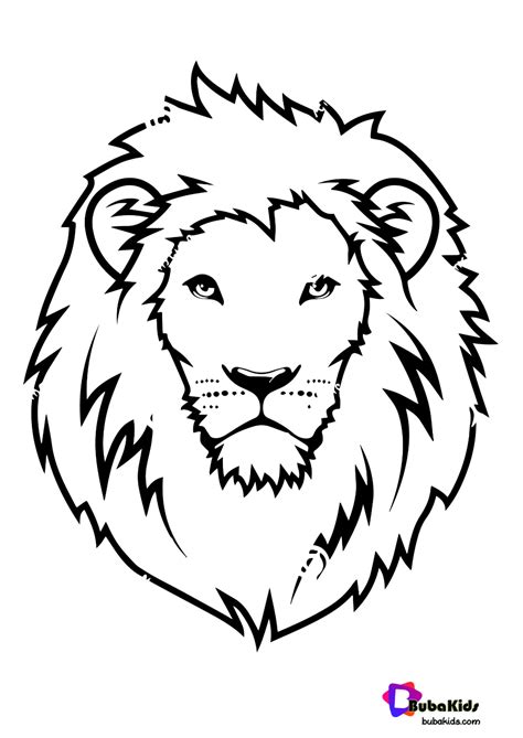 Lion Face Coloring Page Wallpaper | Lion coloring pages, Coloring pages, Animal coloring pages