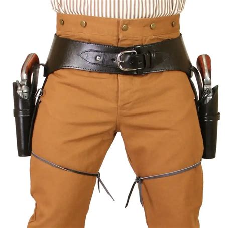 Historical Emporium Men's Double Plain Leather Western Gun Belt and ...