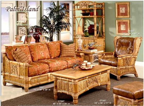 Palm Island Living Room Set by Capris Furniture | Sunroom furniture, Bamboo sofa, Wicker decor