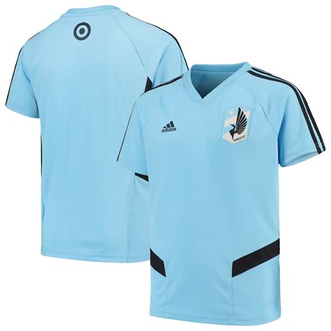 Youth Minnesota United FC adidas Light Blue 2019 Training Jersey