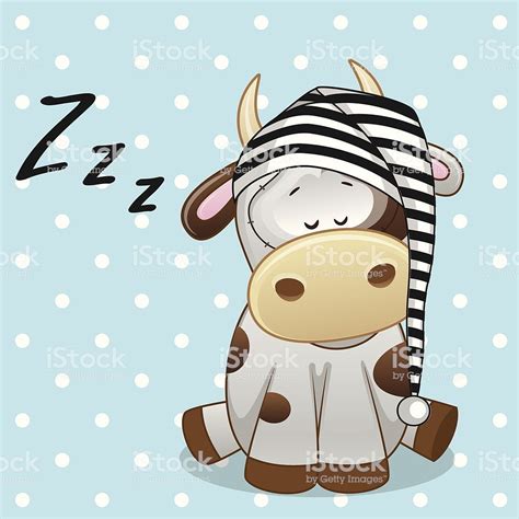 Sleeping Cow in a cap | Cow illustration, Cute cows, Cow