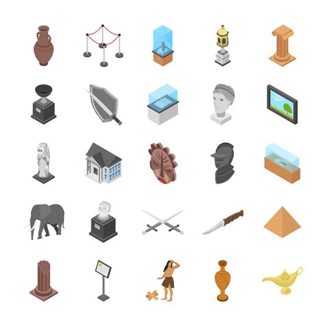 Museum Objects Icon Pack 662500 Vector Art at Vecteezy