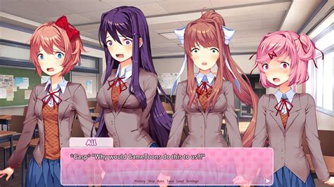 The DDLC girls are shocked about GameToons by FieryUnikitty on DeviantArt