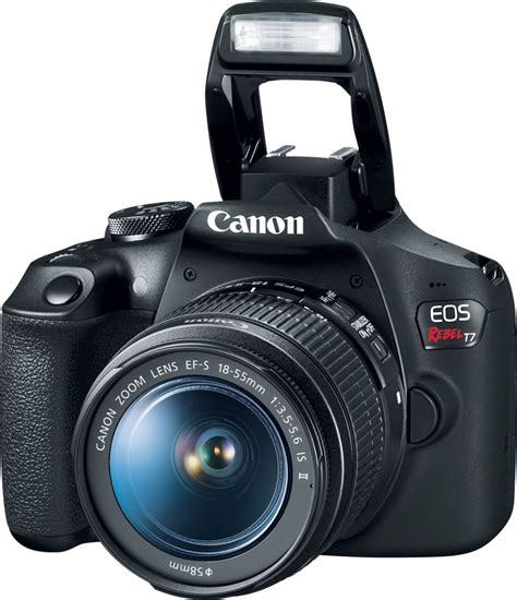 Canon EOS Rebel T7 DSLR Video Camera with 18-55mm Lens Black 2727C002 ...