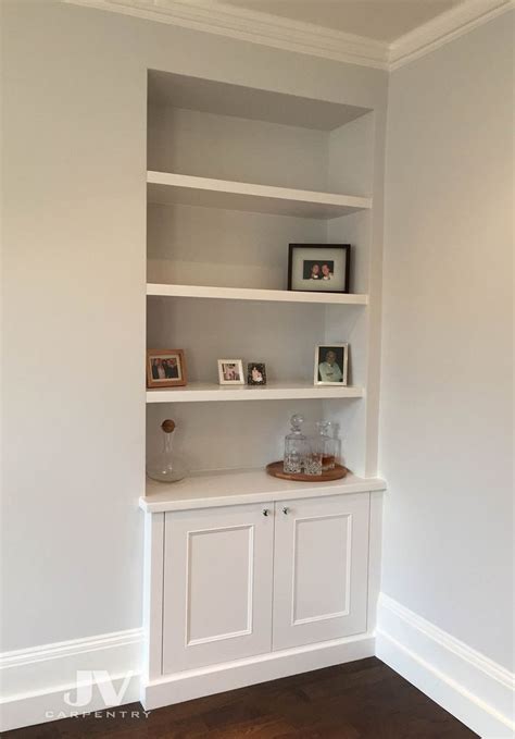 Bespoke Fitted Bookcases, Alcove Shelving and cabinets in London | JV | Recessed shelves living ...