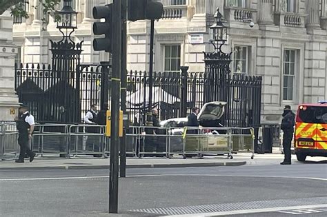 Man Held For Crashing Car Into Gates Of UK PM Rishi Sunak's Downing Street Residence In London ...