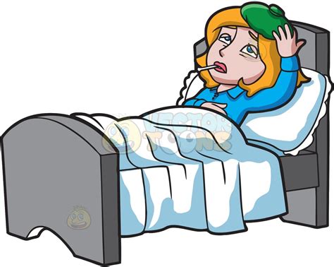 Cartoon Picture Of Sick Person In Bed "src="data - Woman Sick In Bed Cartoon Clipart - Full Size ...