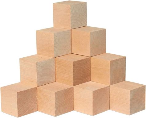 2-1/4” Wooden Cubes Unfinished Square Puzzle Making Birch Blocks Pack Of 100 by Woodpeckers ...