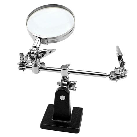 BO YIN Helping 3rd Hand Soldering Iron Hobby Tool Vise Clamp Magnifying Glass Electricians Tool ...