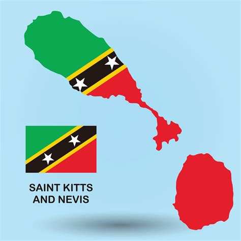 Saint Kitts and Nevis Map and Flag Background 5933374 Vector Art at Vecteezy