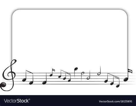 Border template with music notes Royalty Free Vector Image