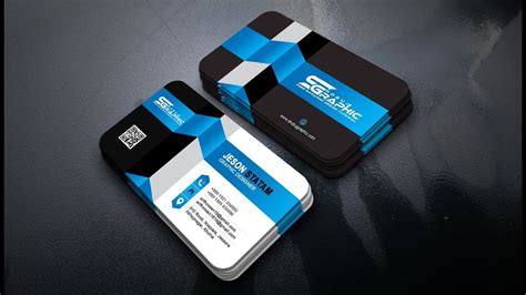 How to create a 3d business card design - photoshop tutorial in 2020 | 3d business card ...