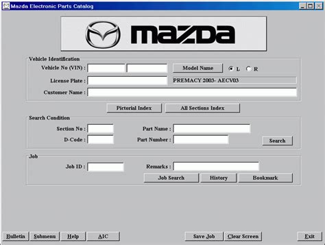 Mazda Europe LHD 2012 Spare Parts Catalog Download