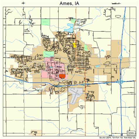 Ames Iowa Street Map 1901855