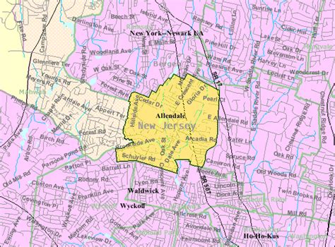 Image: Census Bureau map of Allendale, New Jersey