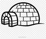Igloo Coloring Drawing Clipart Pages Color Printable Kids Draw Penguin  sketch template