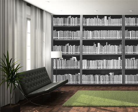 🔥 Download Black And White Bookshelf Wall Mural Photo Wallpaper Books ...