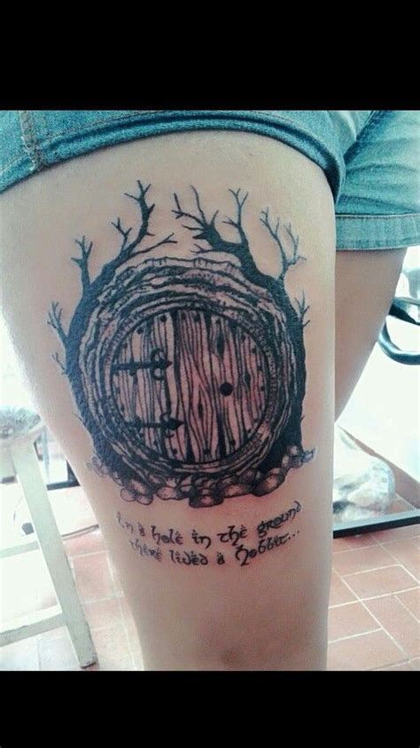 Door, hobbit tattoo. First tattoo♡♡♡ I LOVE IT #Hobbit #Tattoo #Door # ...