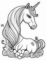 Unicorn Coloring Page · Creative Fabrica sketch template