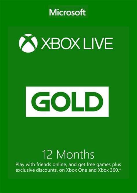 12 Month Xbox Live Gold Membership - Global - Xbox One/360 - Digital ...