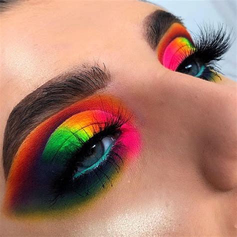 Vibrant Neon Rainbow Makeup Tutorial