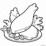 Fried Chicken Coloring Page 45413 35891 sketch template
