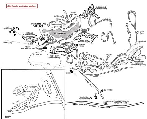 Northstar Resort Map | Ski - Golf | California - Mulloy Realty