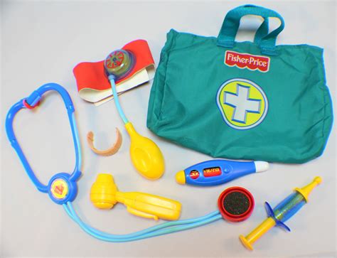 Fisher Price Preschool Doctor Bag Kit Stethoscope Bandaid, Blood ...