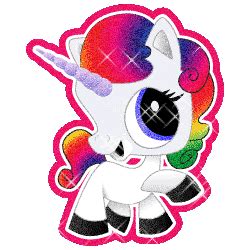 rainbow glitter cute unicorn - Clip Art Library