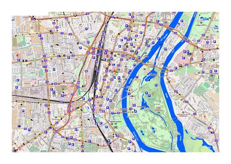 Large map of Magdeburg city with other marks | Magdeburg | Germany ...