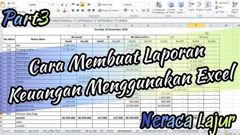 Cara Membuat Tabel Neraca Lajur Menggunakan Excel – Hongkoong