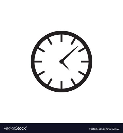 Clock time icon graphic design template Royalty Free Vector