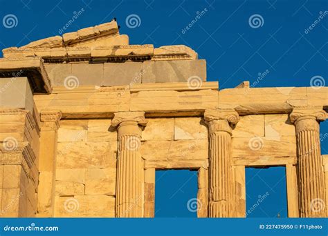 Architecture Detail of Ancient Building in Acropolis, Athens Stock ...