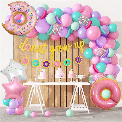 Buy Donut Birthday Party Decorations, Donut Balloons Garland Kit Donut ...