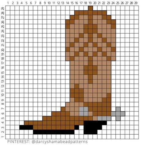 Western Cowboy Boot Pattern #29x29 | Tapestry crochet patterns, Crochet tapestry, Cross stitch ...