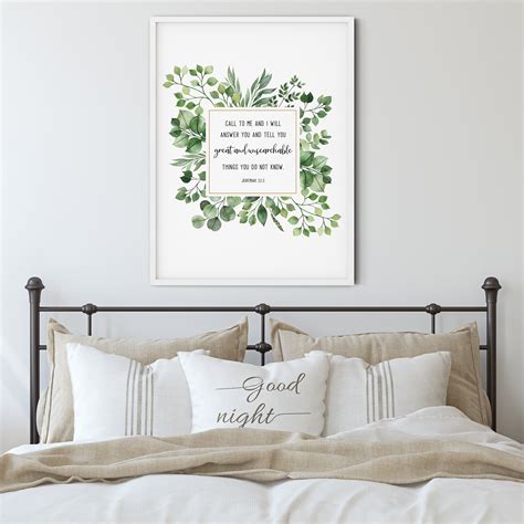 Jeremiah 33:3 Bible Verse Wall Art Scripture Quote Printable - Etsy