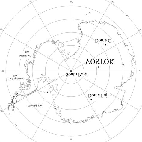 Map of Antarctica with the location of Vostok Station. | Download Scientific Diagram