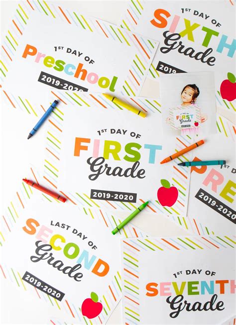 First day of school sign Back to school sign 1st day of school sign printable Photo prop Sixth ...