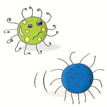 Funny Cartoon Monsters Backgrounds Microbes Small Vector, Backgrounds, Microbes, Small PNG and ...