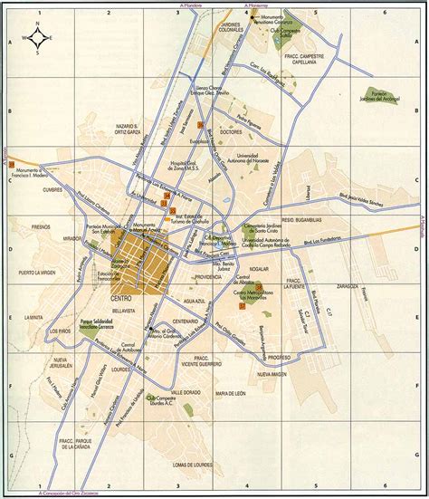 Map of Saltillo - Full size