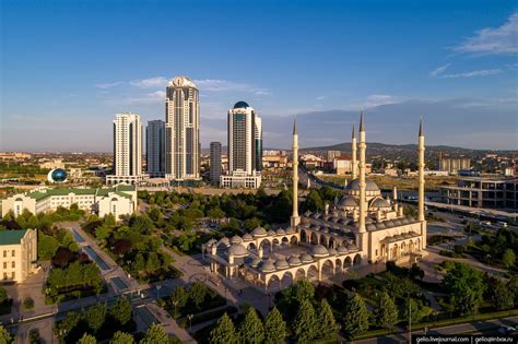 The rebuilt center of Grozny from above · Russia Travel Blog