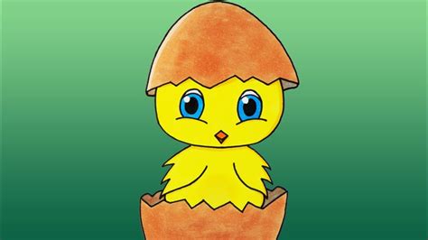 How to Draw a Cute Baby Chicken - YouTube