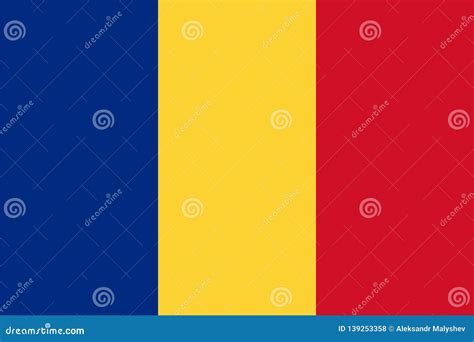 Flag of Romanian. Vector. Ratios and Colors are Observed. Stock Vector ...